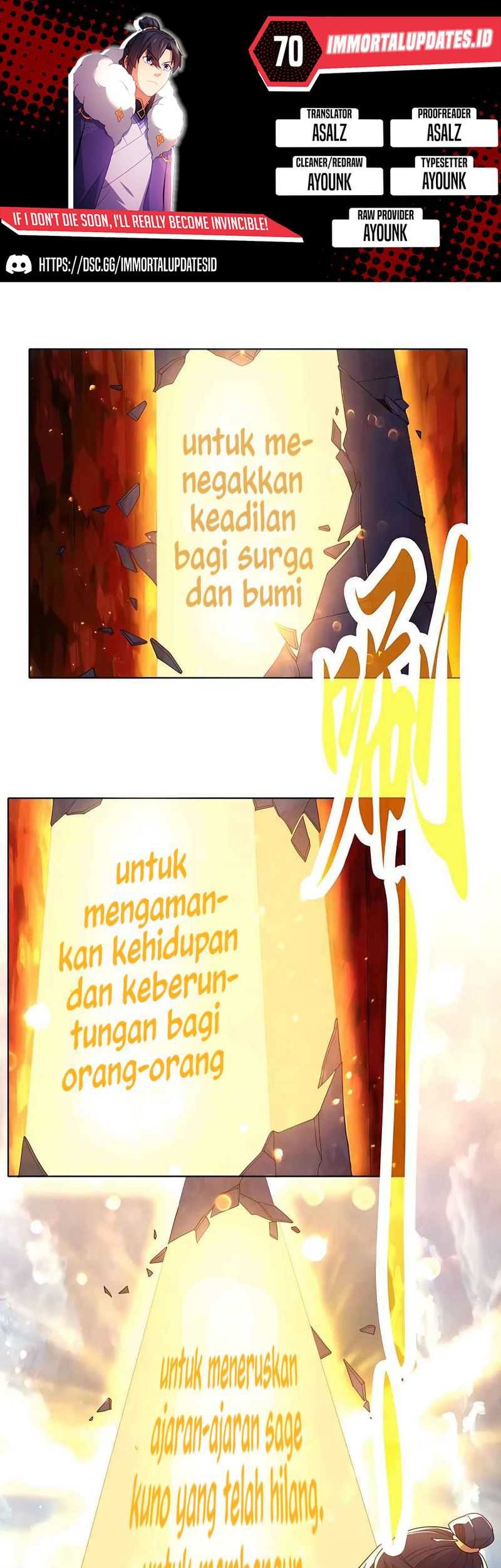 If I Don’t Die, I’ll Be Invincible Chapter 70 - halaman 1