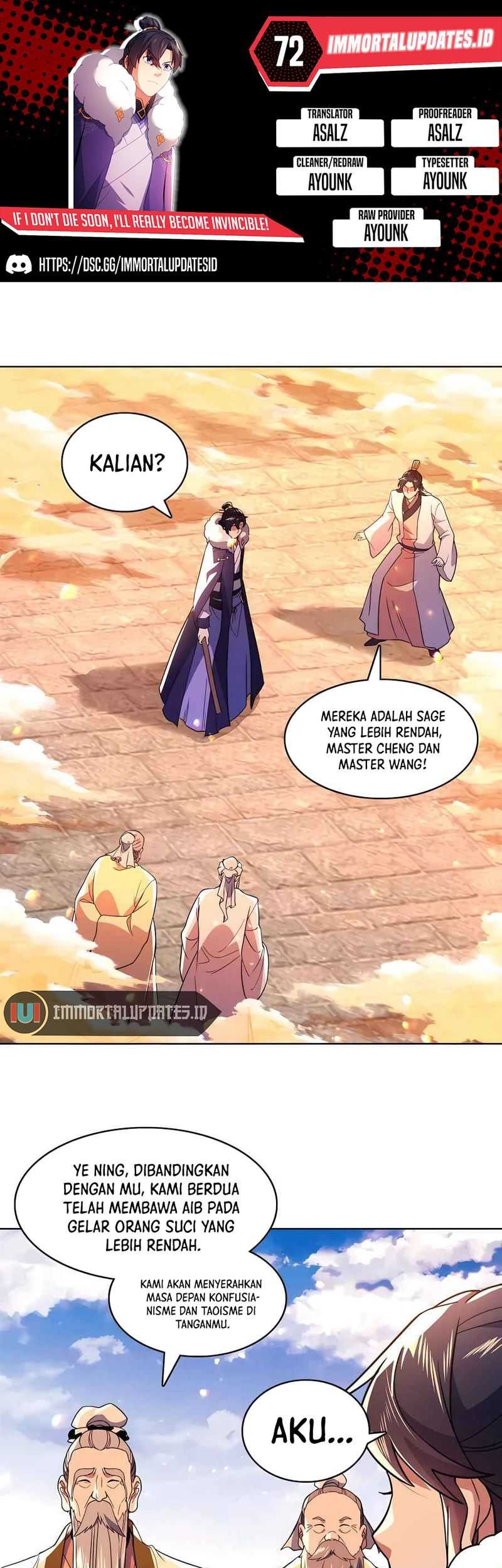 If I Don’t Die, I’ll Be Invincible Chapter 72 - halaman 1
