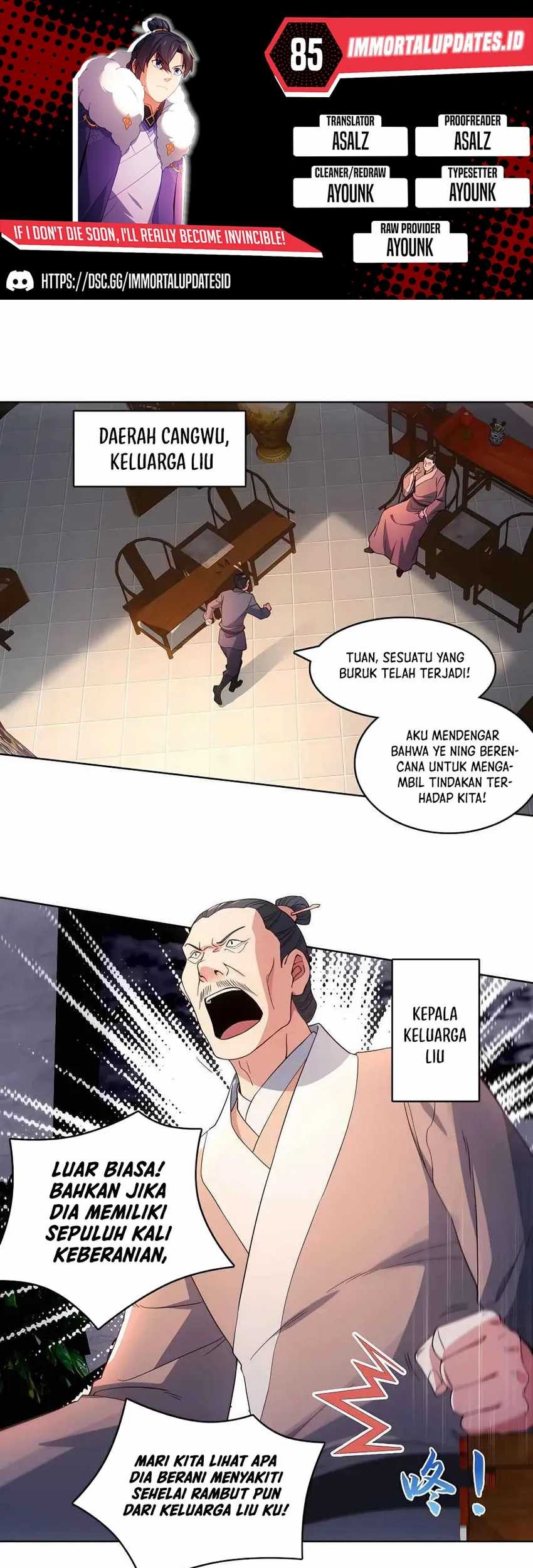 If I Don’t Die, I’ll Be Invincible Chapter 85 - halaman 1