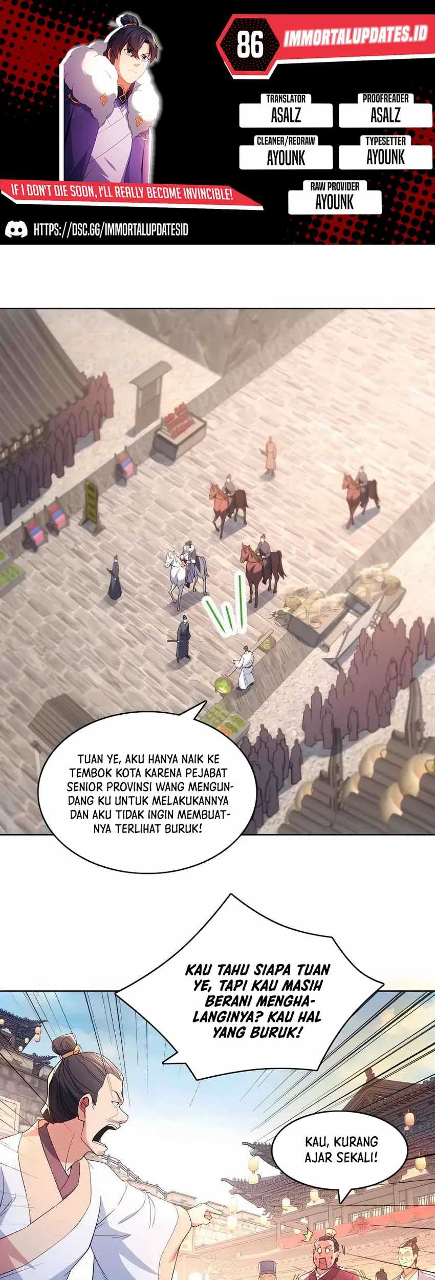 If I Don’t Die, I’ll Be Invincible Chapter 86 - halaman 1