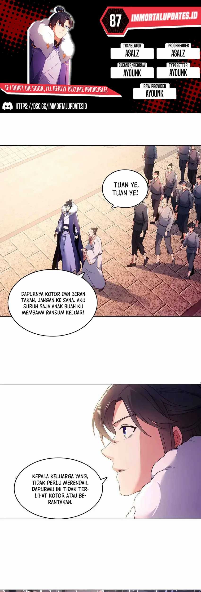 If I Don’t Die, I’ll Be Invincible Chapter 87 - halaman 1