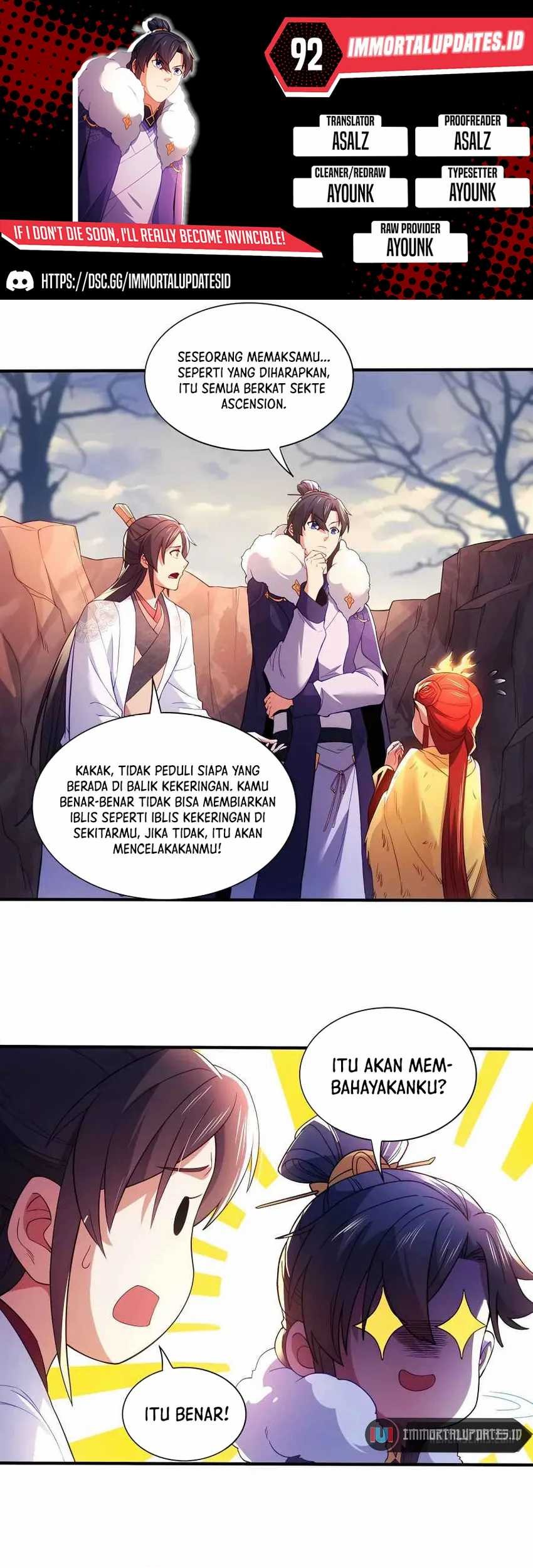 If I Don’t Die, I’ll Be Invincible Chapter 92 - halaman 1
