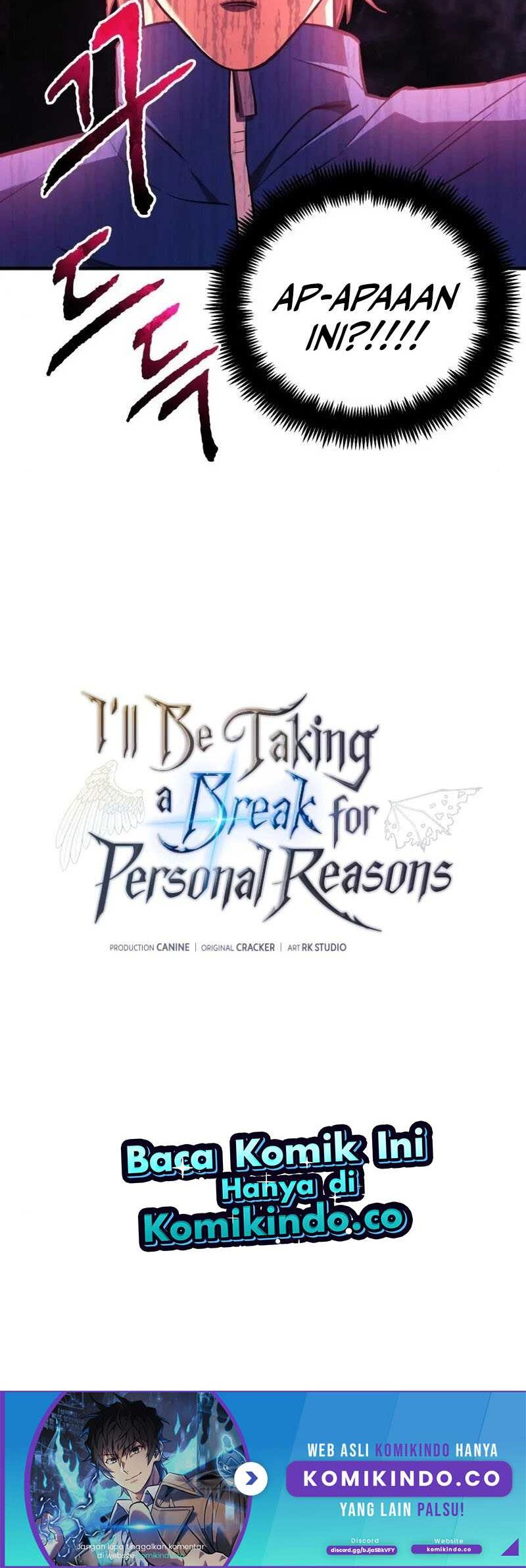 I’ll be Taking a Break for Personal Reasons Chapter 69 - halaman 67