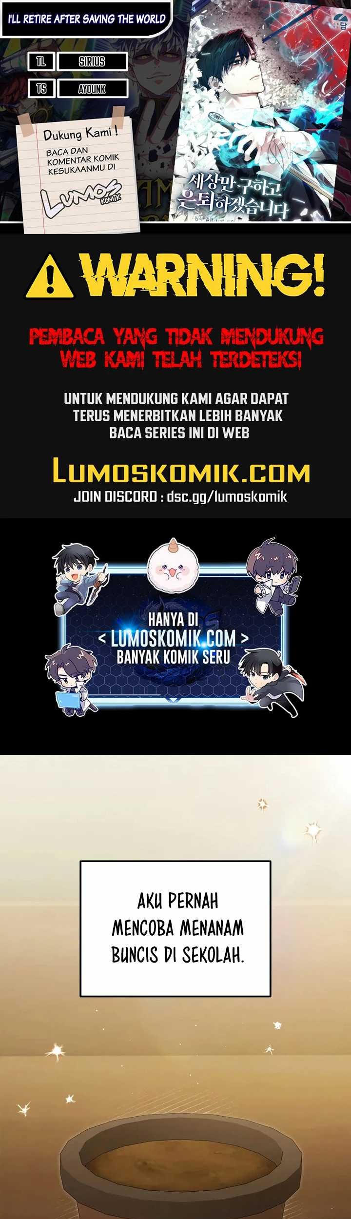 I’ll Retire After Saving the World Chapter 37 - halaman 1