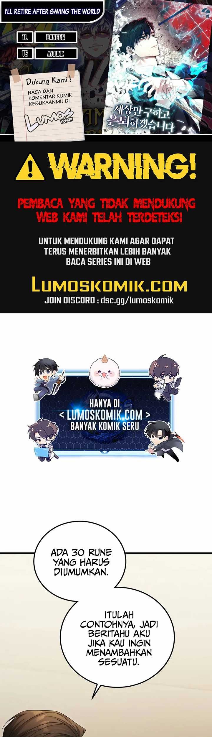 I’ll Retire After Saving the World Chapter 38 - halaman 1