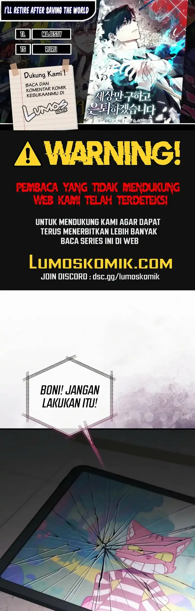I’ll Retire After Saving the World Chapter 74 - halaman 1