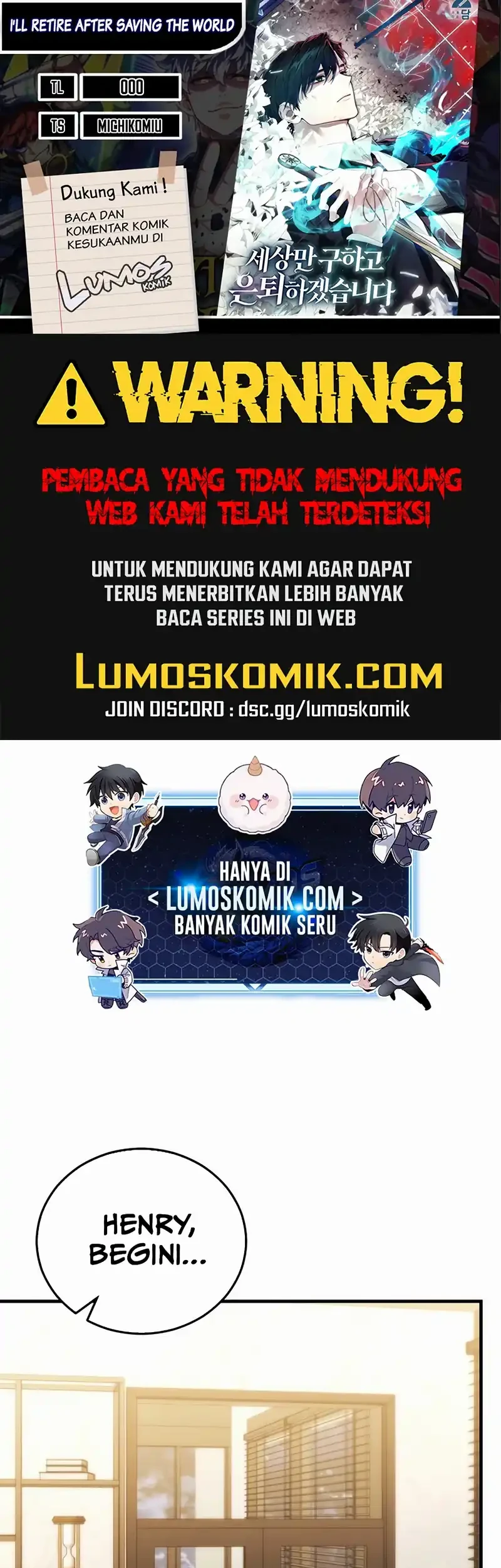 I’ll Retire After Saving the World Chapter 87 - halaman 1