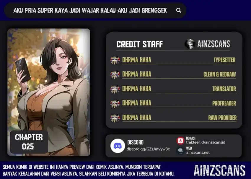 I’m a Super Rich Guy, So It’s Reasonable For Me to Be a Scumbag Chapter 25 - halaman 1