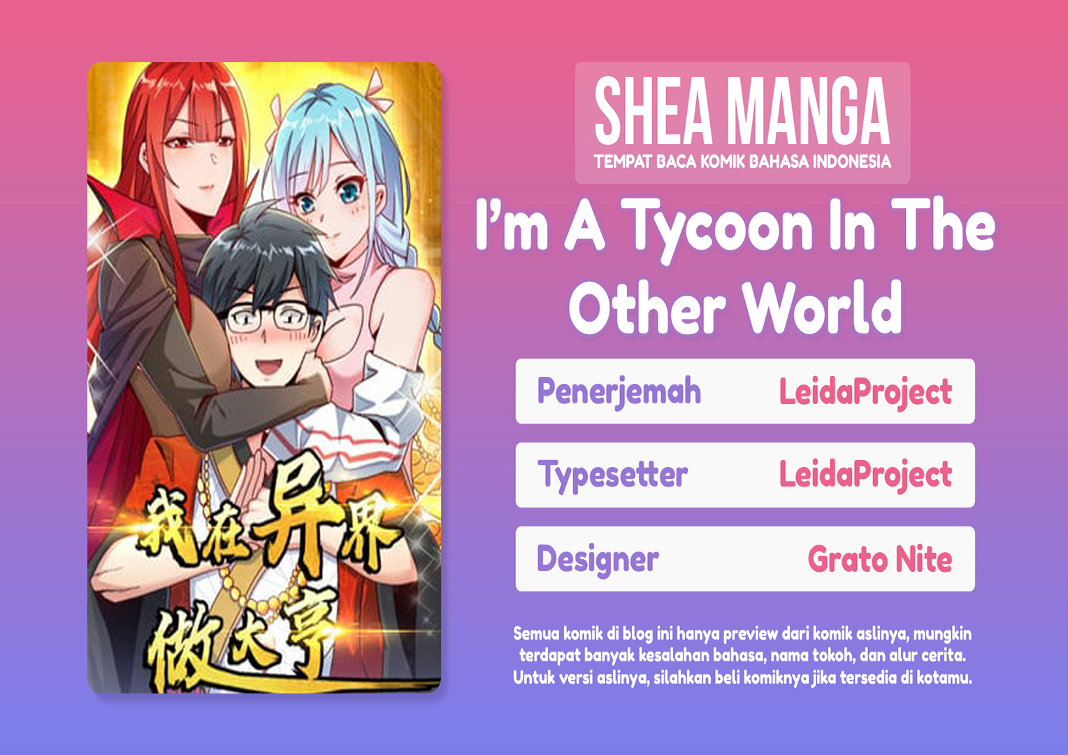 I’m A Tycoon In The Other World Chapter 0.1 - halaman 1