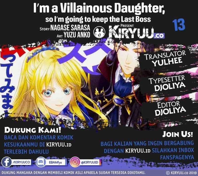 I’m a Villainous Daughter so I’m going to keep the Last Boss Chapter 13 - halaman 1