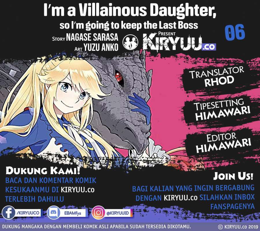 I’m a Villainous Daughter so I’m going to keep the Last Boss Chapter 6 - halaman 1