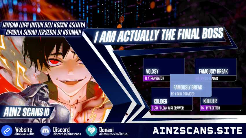 I’m Actually The Final Boss Chapter 1 - halaman 1
