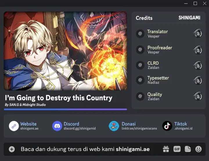 I’m Going To Destroy This Country Chapter 2 - halaman 1