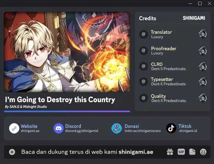 I’m Going To Destroy This Country Chapter 3 - halaman 1