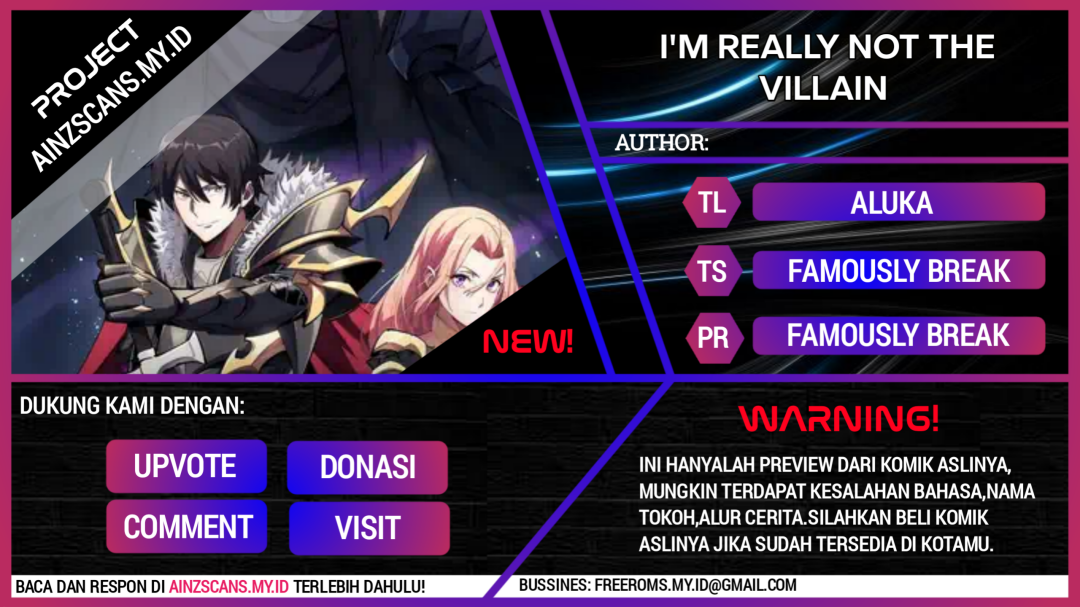 I’m Really Not The Villain Chapter 13 - halaman 1