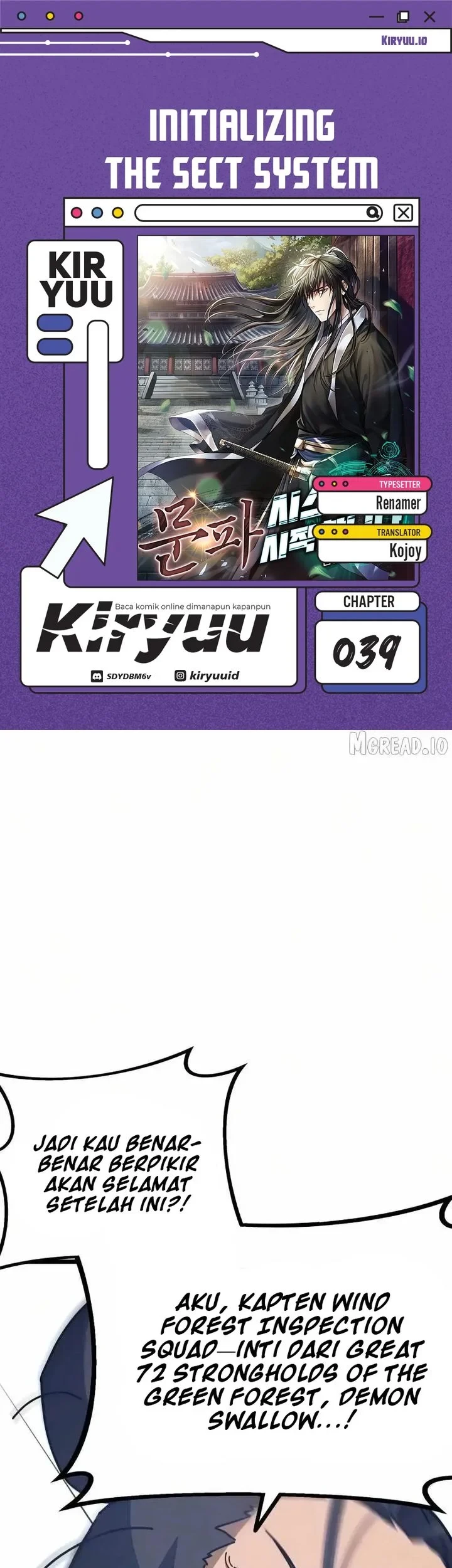 Initializing the Sect System Chapter 39 - halaman 1