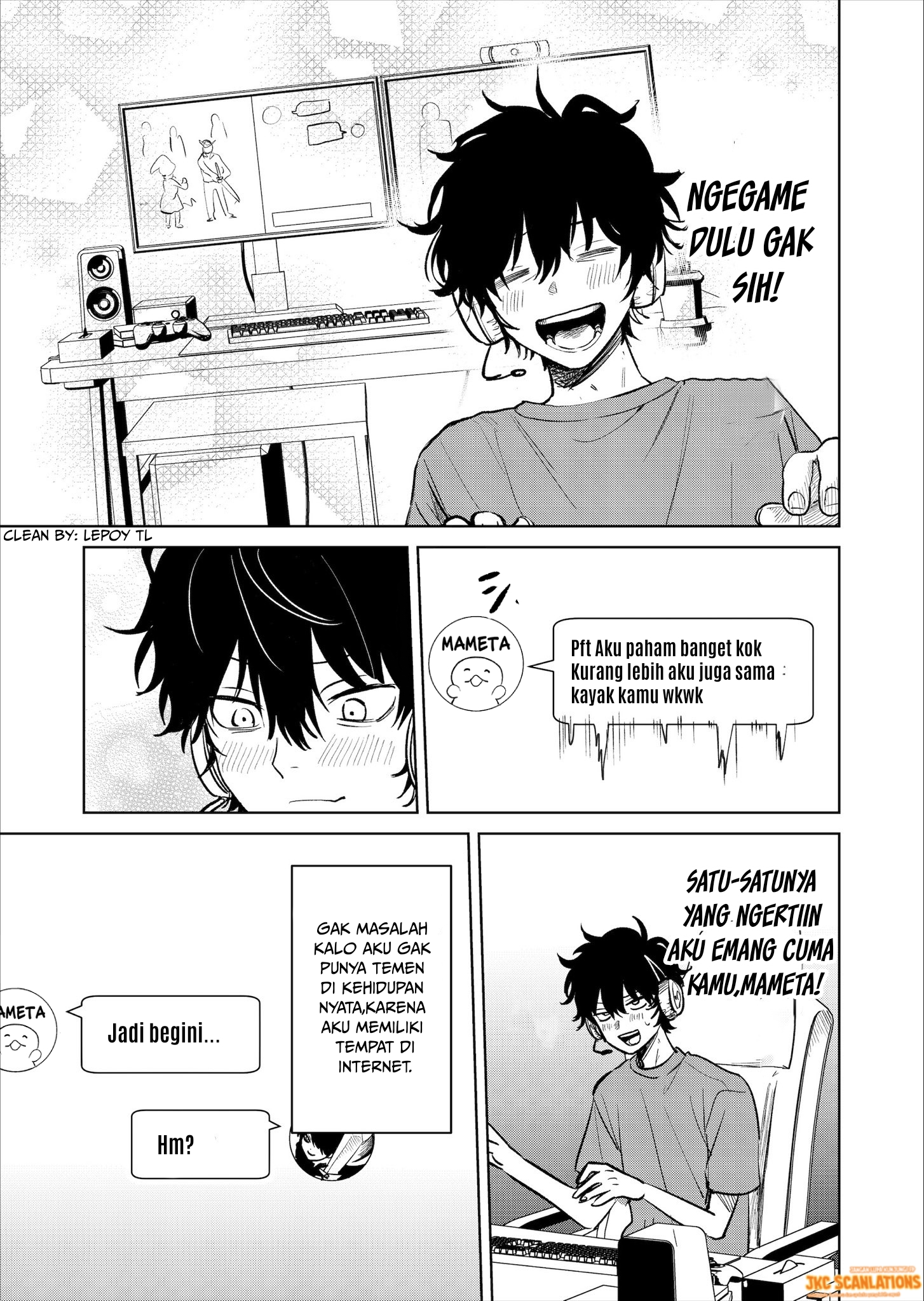 Inkya ga Netoge Tomodachi ni Ren'ai Soudan sareta Hanashi Chapter 1 - halaman 3