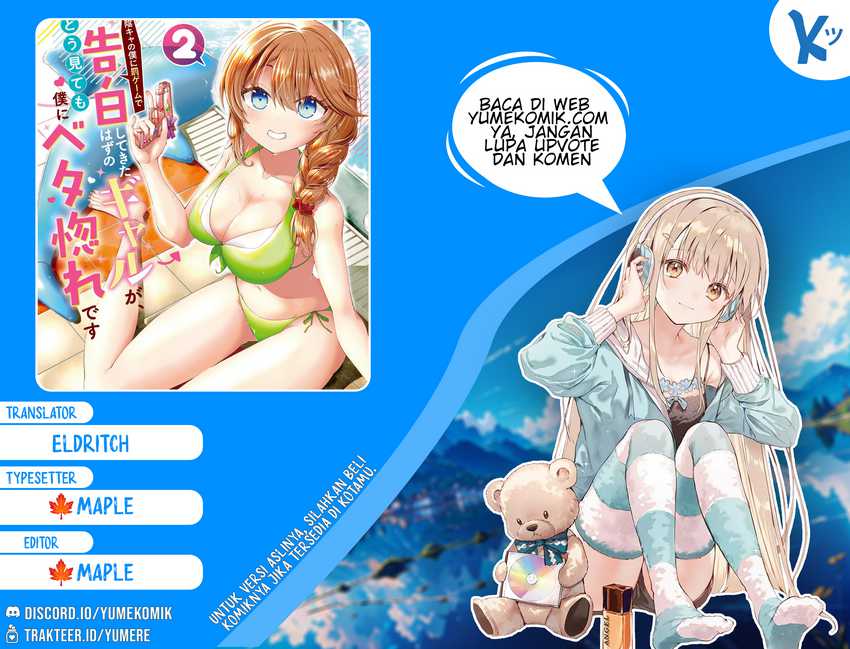 Inkya no Boku ni Batsu Game ni Kokuhaku Shitekita Hazu no Gyaru ga, Doumitemo Boku ni Betahore Desu Chapter 9 - halaman 1