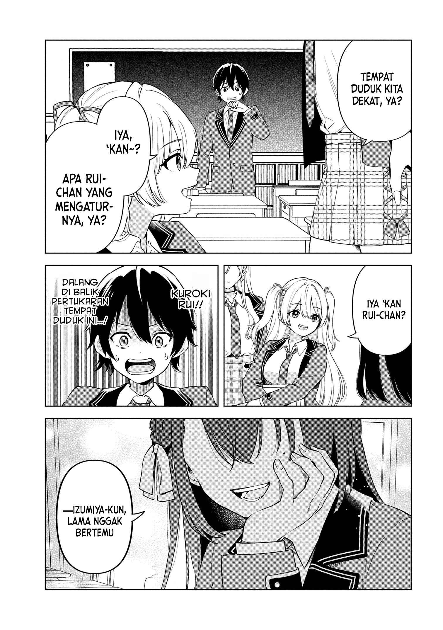 Inkya no Ore ga Sekigae de S-kyuu Bishoujo ni Kakomaretara Himitsu no Kankei ga Hajimatta. Chapter 1 - halaman 14