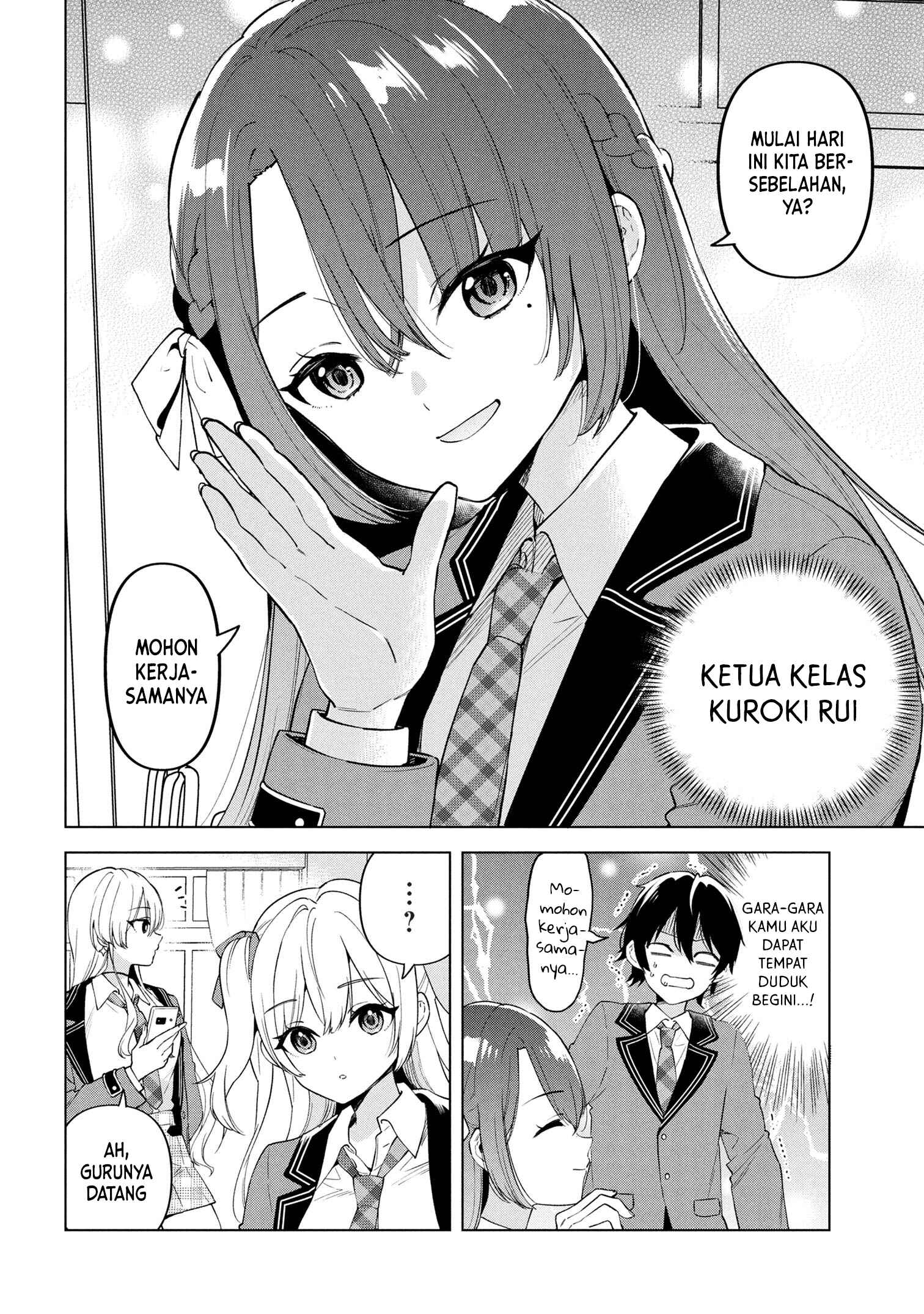 Inkya no Ore ga Sekigae de S-kyuu Bishoujo ni Kakomaretara Himitsu no Kankei ga Hajimatta. Chapter 1 - halaman 15
