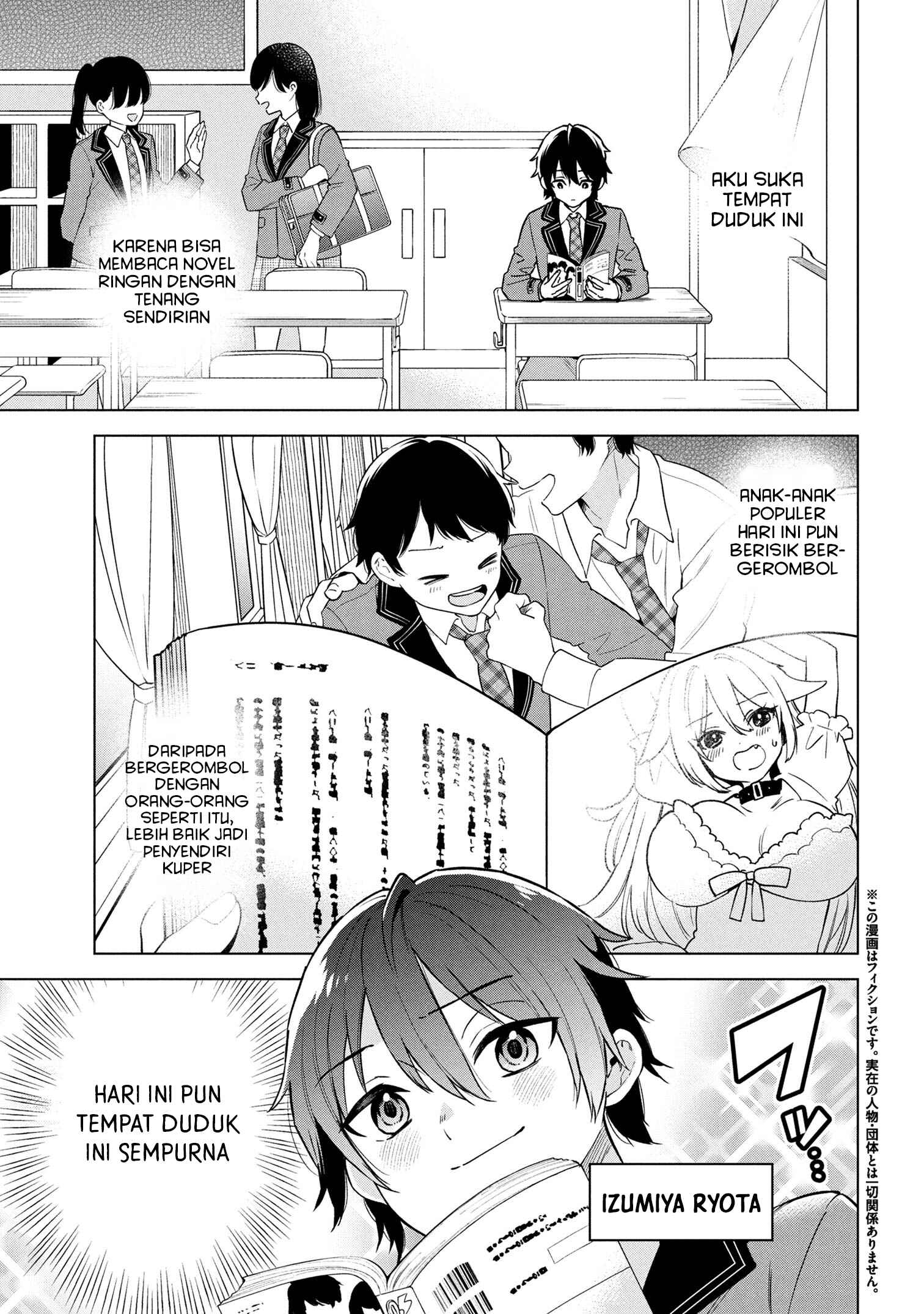 Inkya no Ore ga Sekigae de S-kyuu Bishoujo ni Kakomaretara Himitsu no Kankei ga Hajimatta. Chapter 1 - halaman 3