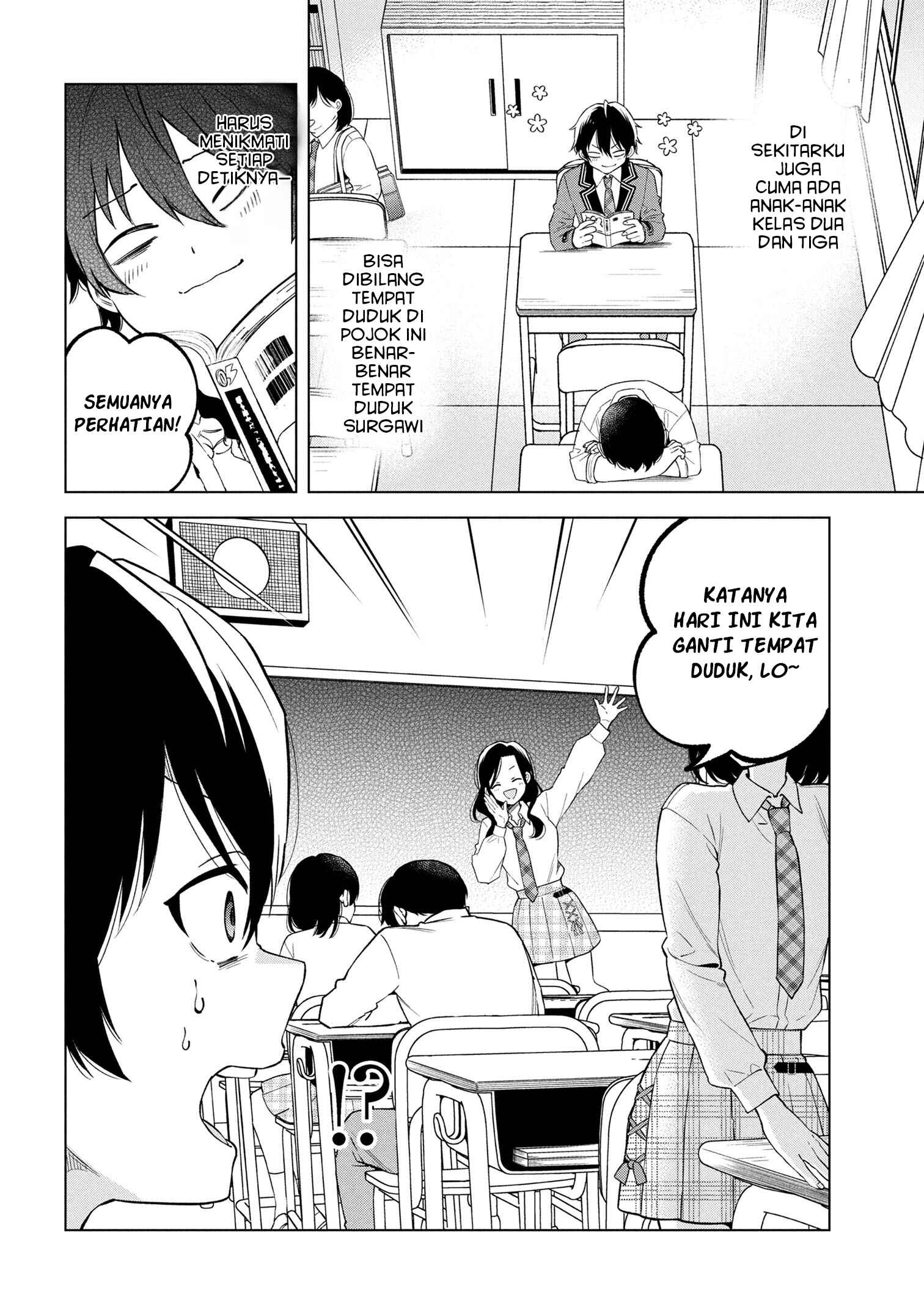 Inkya no Ore ga Sekigae de S-kyuu Bishoujo ni Kakomaretara Himitsu no Kankei ga Hajimatta. Chapter 1 - halaman 4