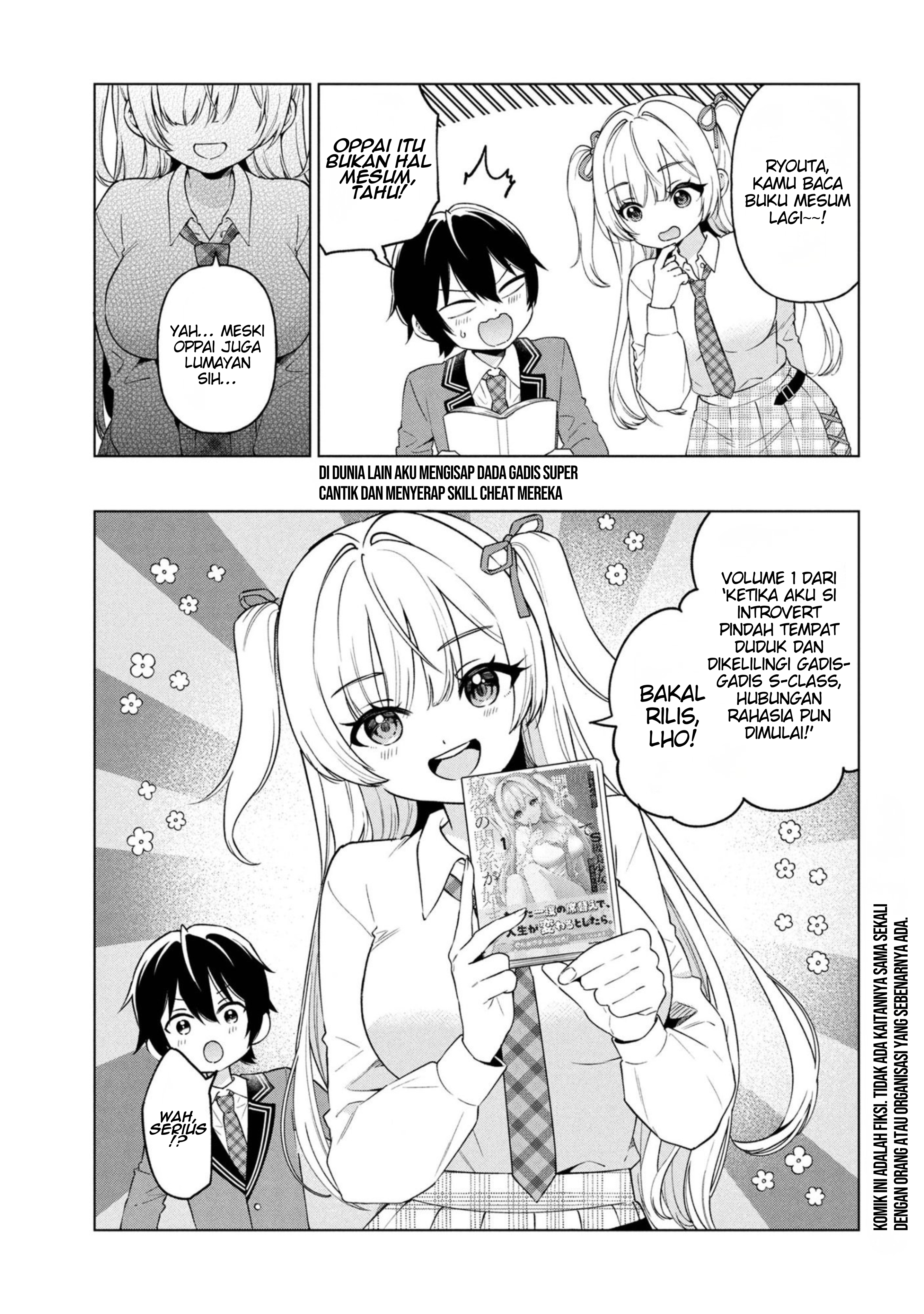 Inkya no Ore ga Sekigae de S-kyuu Bishoujo ni Kakomaretara Himitsu no Kankei ga Hajimatta. Chapter 4.1 - halaman 1