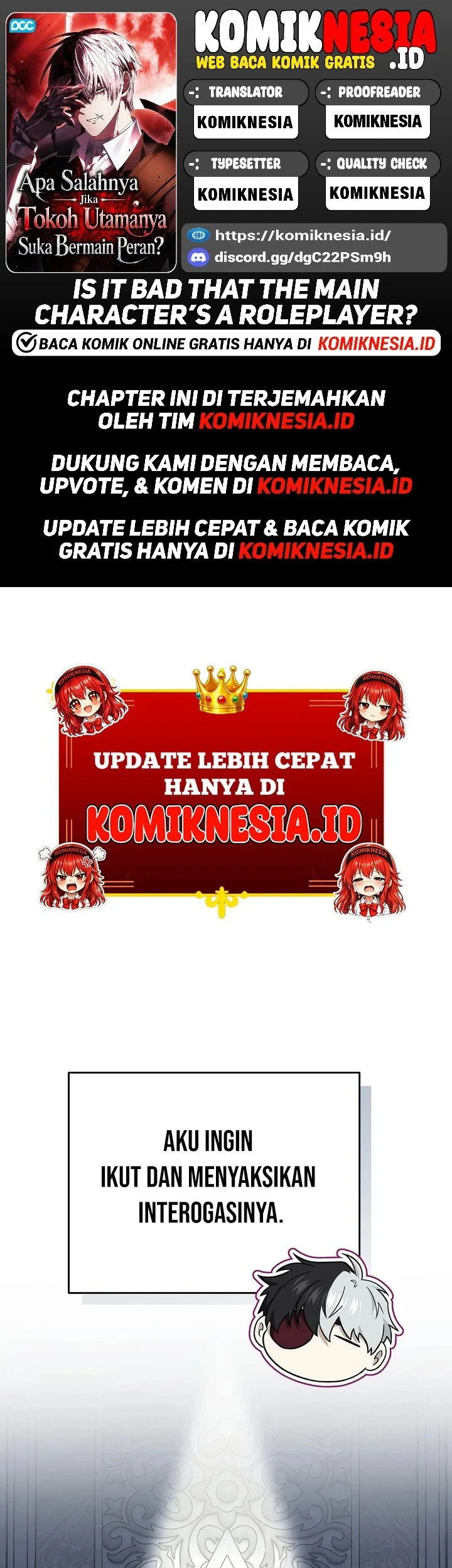 Is It Bad That the Main Character’s a Roleplayer? Chapter 15 - halaman 1