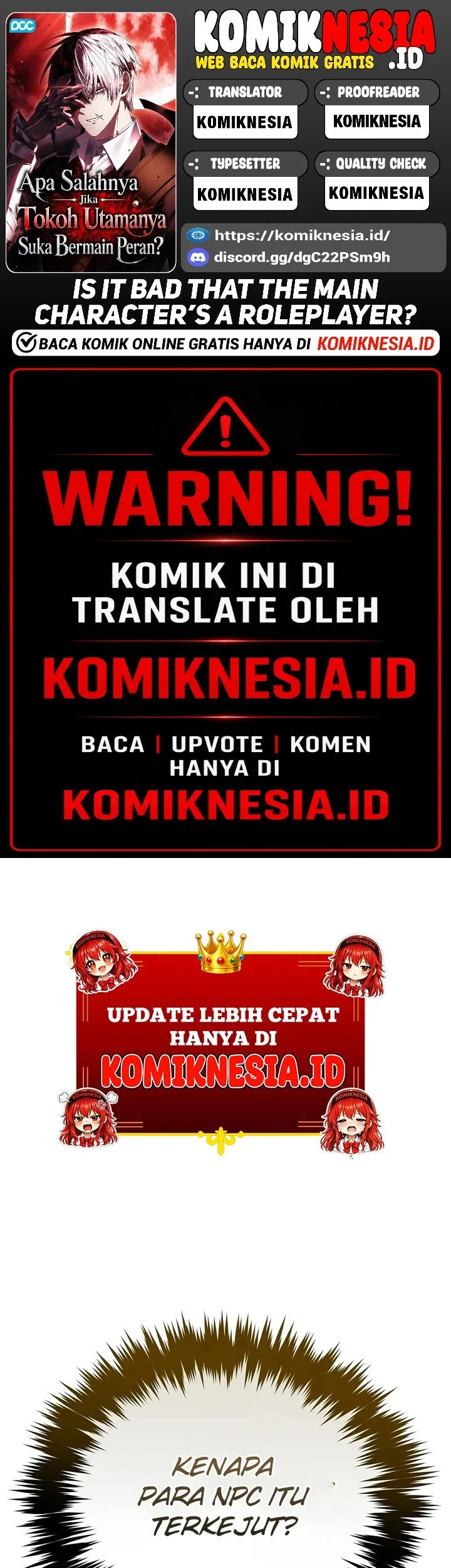 Is It Bad That the Main Character’s a Roleplayer? Chapter 2 - halaman 1