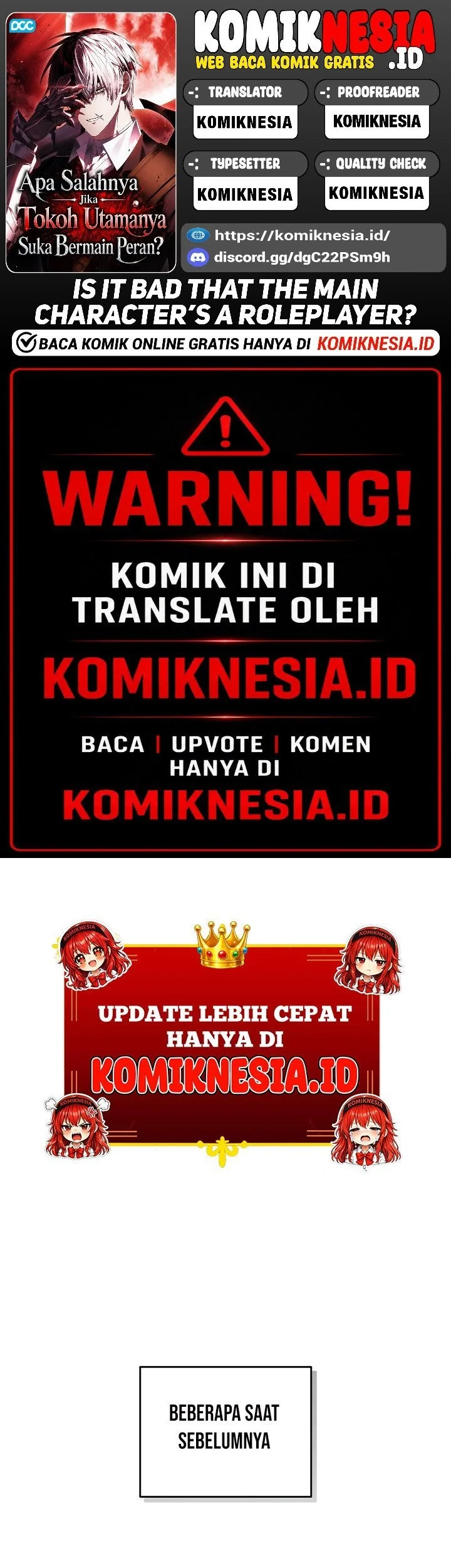 Is It Bad That the Main Character’s a Roleplayer? Chapter 3 - halaman 1