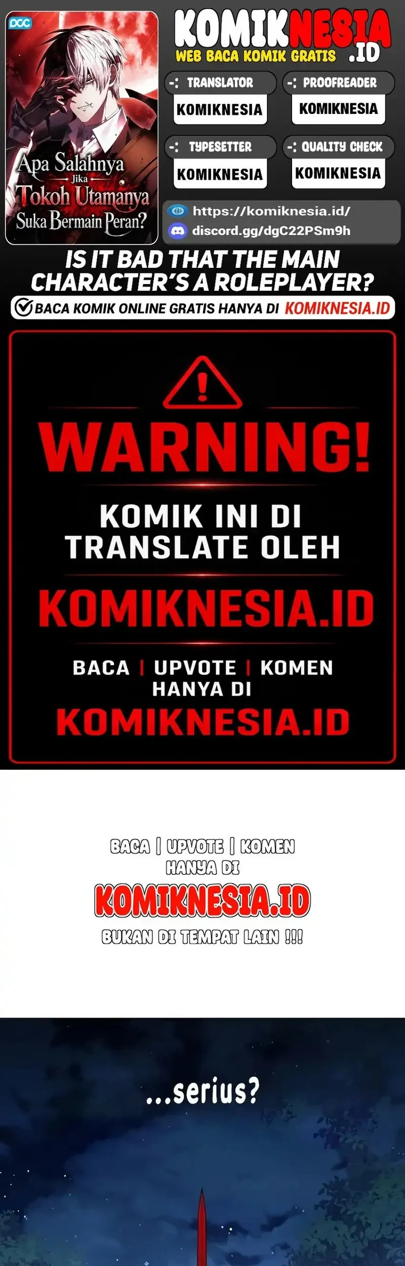 Is It Bad That the Main Character’s a Roleplayer? Chapter 6 - halaman 1