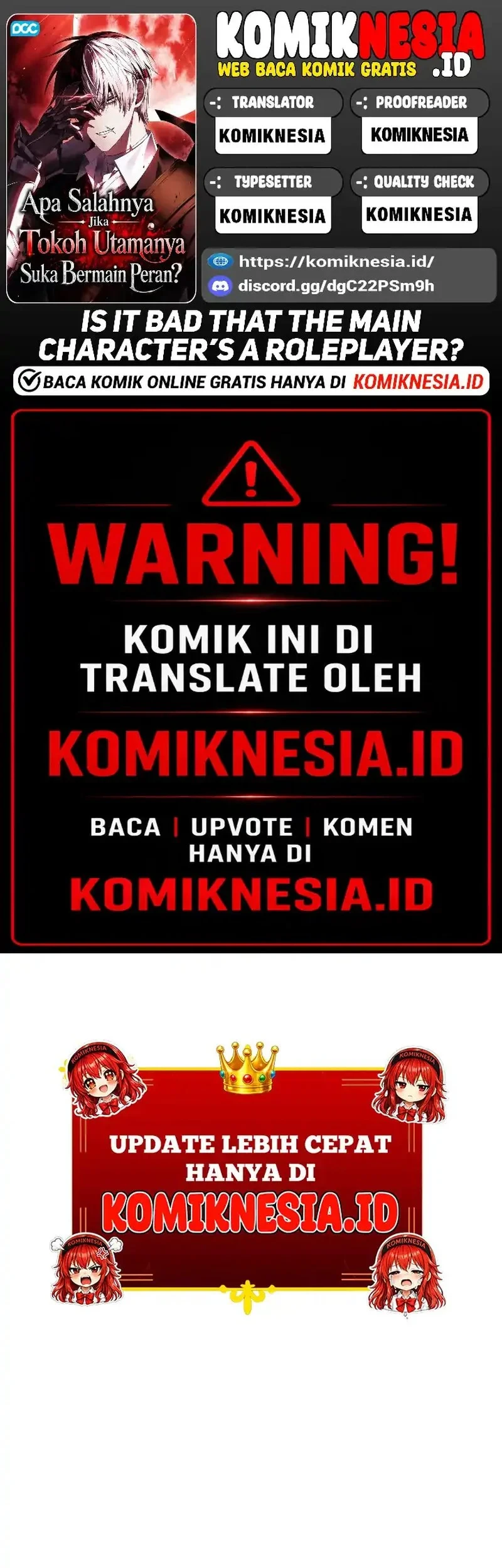 Is It Bad That the Main Character’s a Roleplayer? Chapter 9 - halaman 1