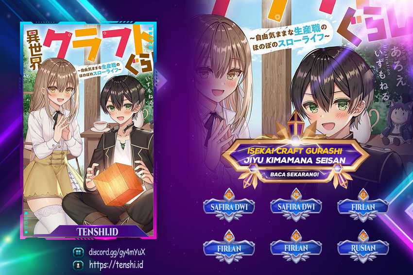 Isekai Craft Gurashi Jiyu Kimamana Seisan Shoku No Honobono Slow Life Chapter 23 - halaman 1