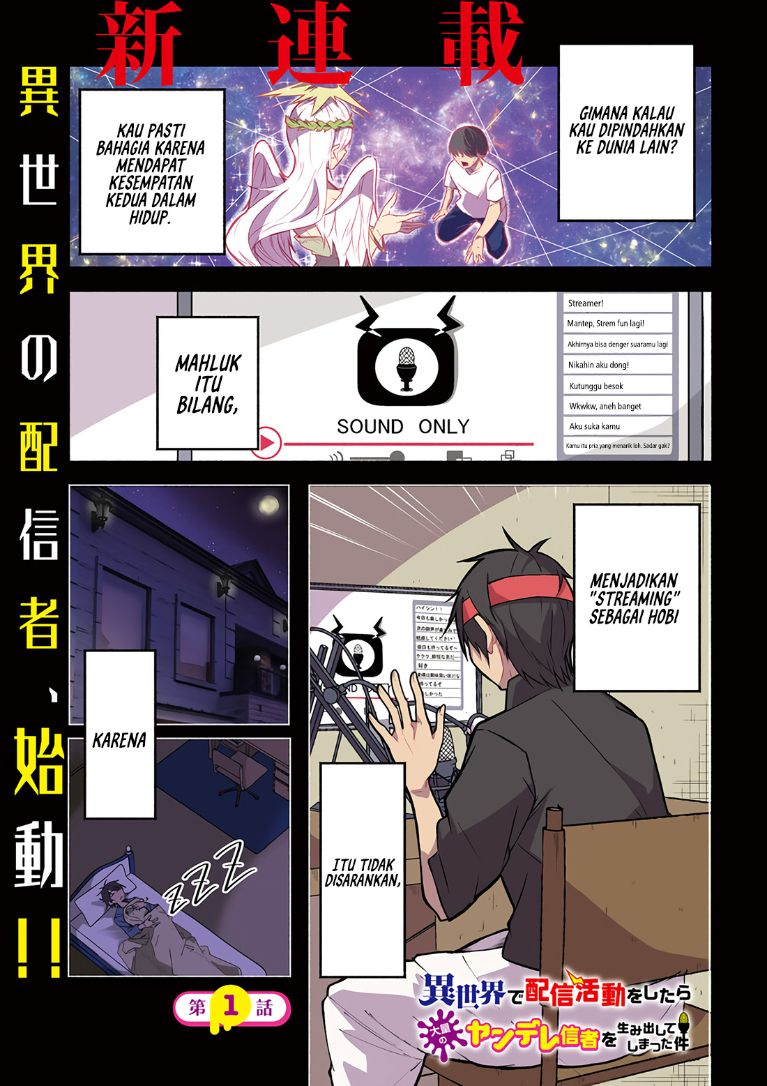 Isekai de Haishin Katsudou wo Shitara Tairyou no Yandere Shinja wo Umidashiteshimatta Ken Chapter 1 - halaman 2