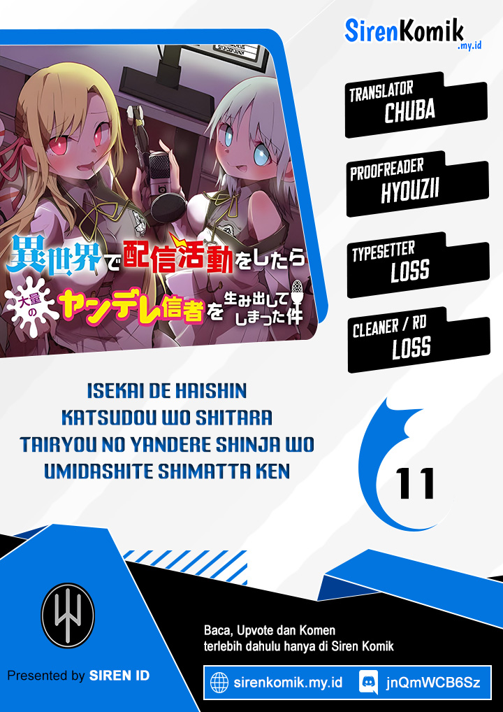Isekai de Haishin Katsudou wo Shitara Tairyou no Yandere Shinja wo Umidashiteshimatta Ken Chapter 11 - halaman 1