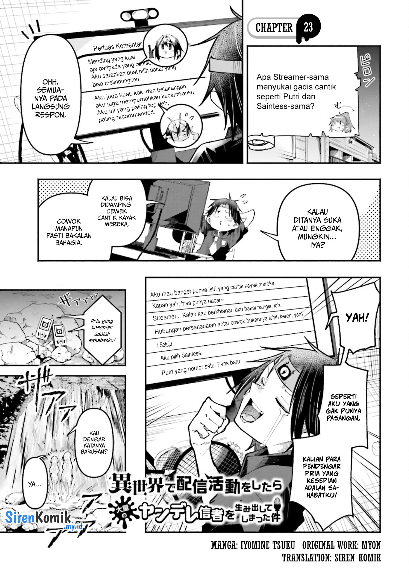 Isekai de Haishin Katsudou wo Shitara Tairyou no Yandere Shinja wo Umidashiteshimatta Ken Chapter 23 - halaman 2