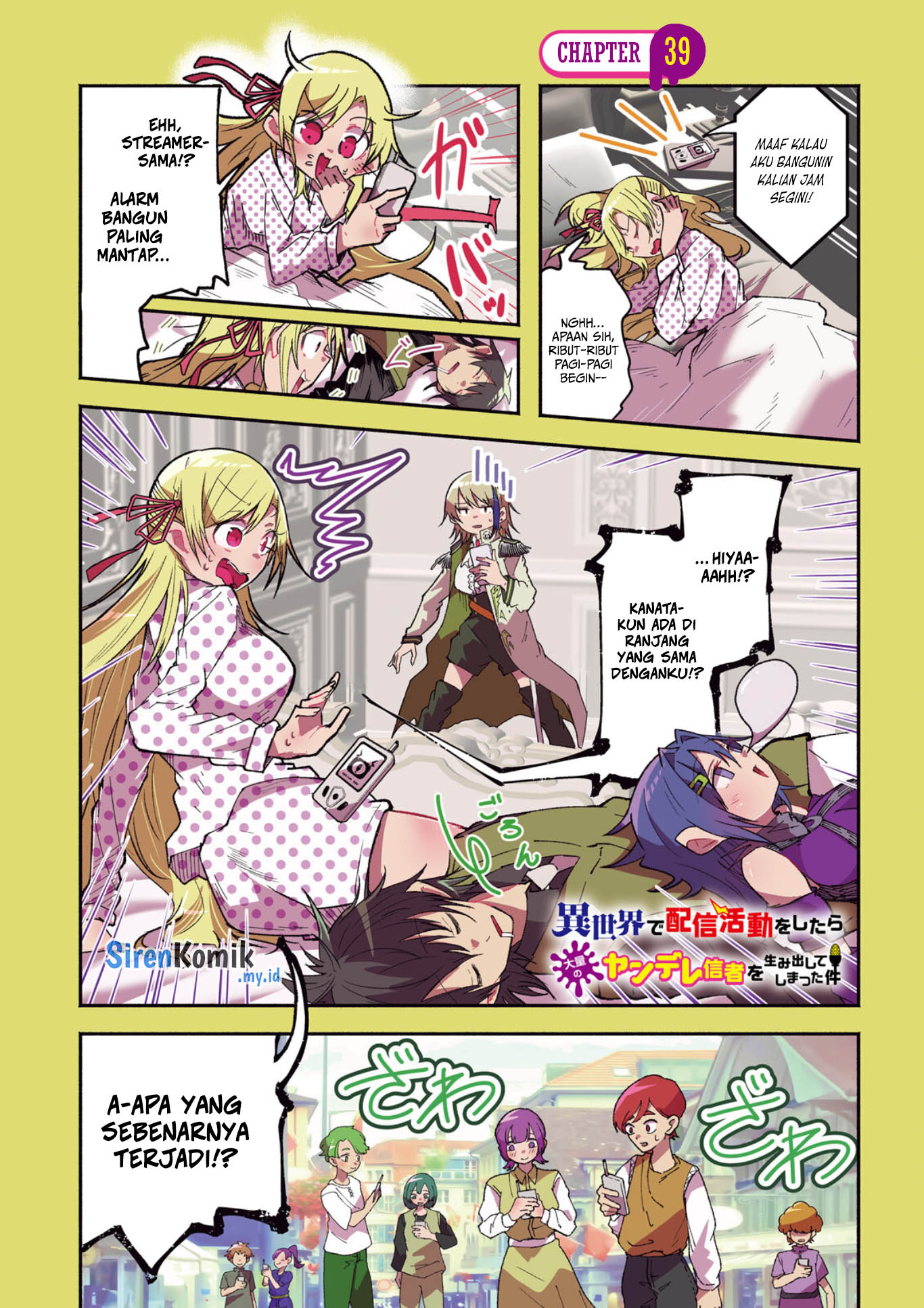 Isekai de Haishin Katsudou wo Shitara Tairyou no Yandere Shinja wo Umidashiteshimatta Ken Chapter 39 - halaman 2