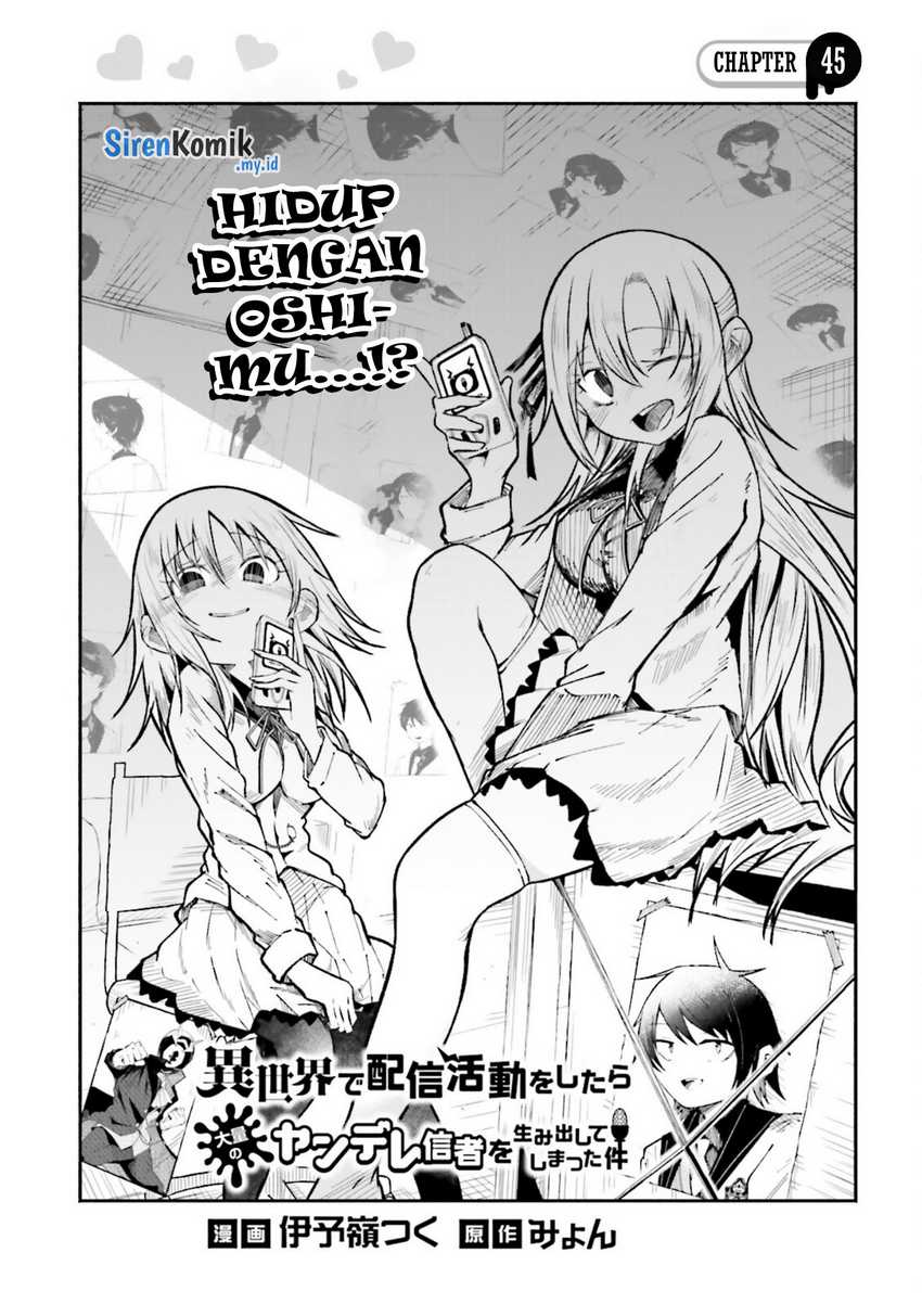 Isekai de Haishin Katsudou wo Shitara Tairyou no Yandere Shinja wo Umidashiteshimatta Ken Chapter 45 - halaman 2