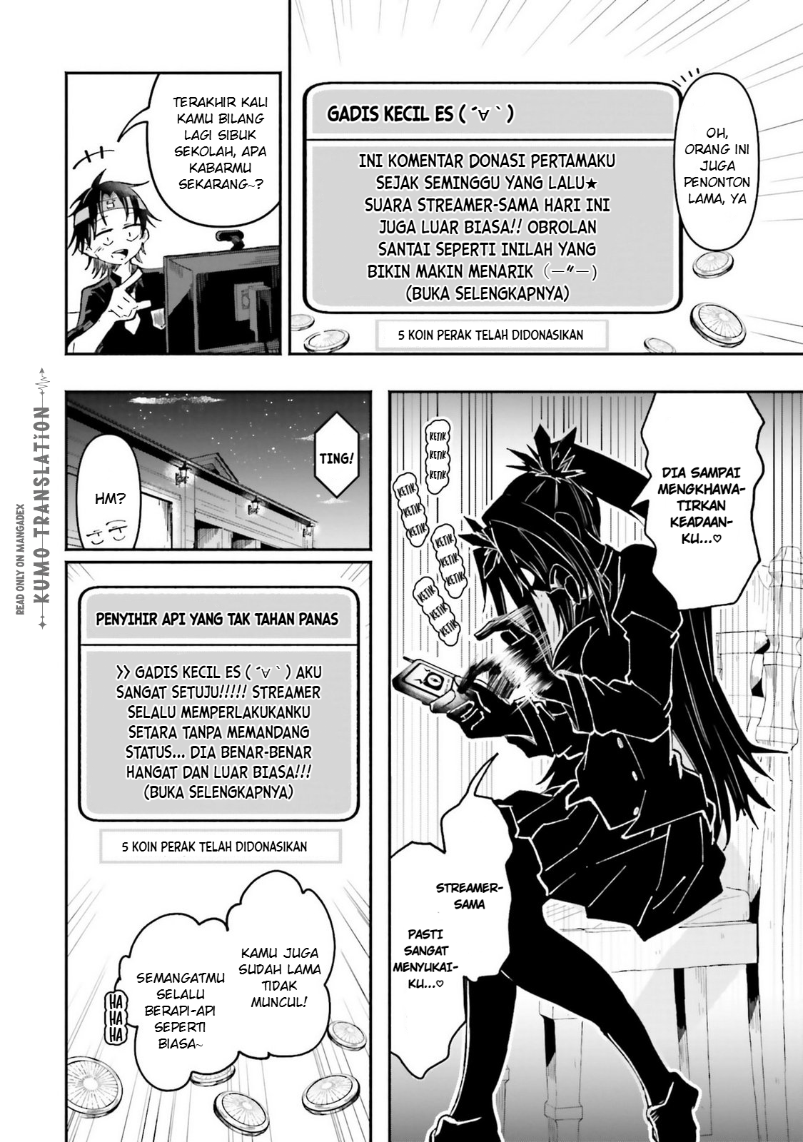 Isekai de Haishin Katsudou wo Shitara Tairyou no Yandere Shinja wo Umidashiteshimatta Ken Chapter 54 - halaman 3