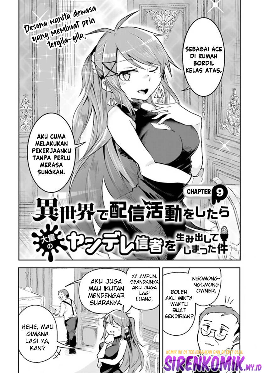 Isekai de Haishin Katsudou wo Shitara Tairyou no Yandere Shinja wo Umidashiteshimatta Ken Chapter 9 - halaman 3
