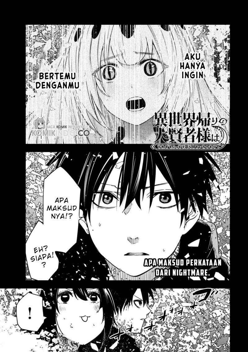 Isekai Kaeri no Daikenja-sama wa Sore Demo Kossori Kurashite Iru Tsumori desu Chapter 22 - halaman 2