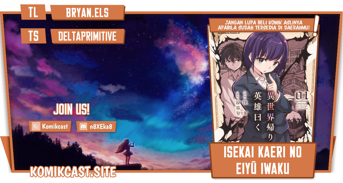 Isekai Kaeri no Eiyuu Iwaku Chapter 9.2 - halaman 1