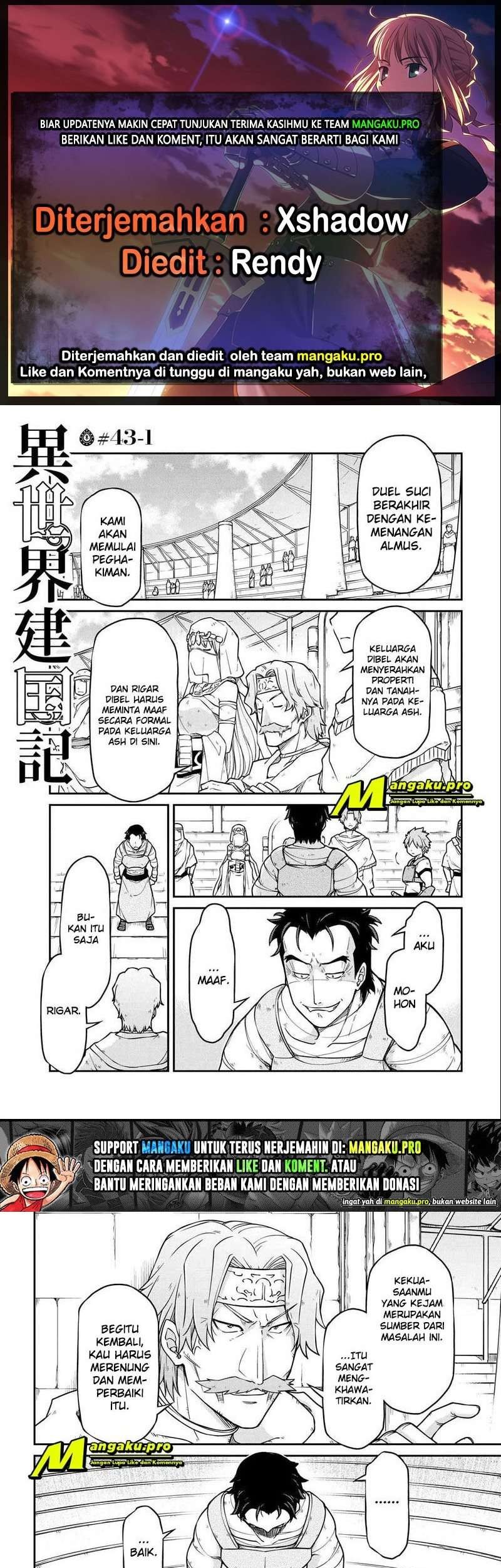 Isekai Kenkokuki Chapter 43.1 - halaman 1