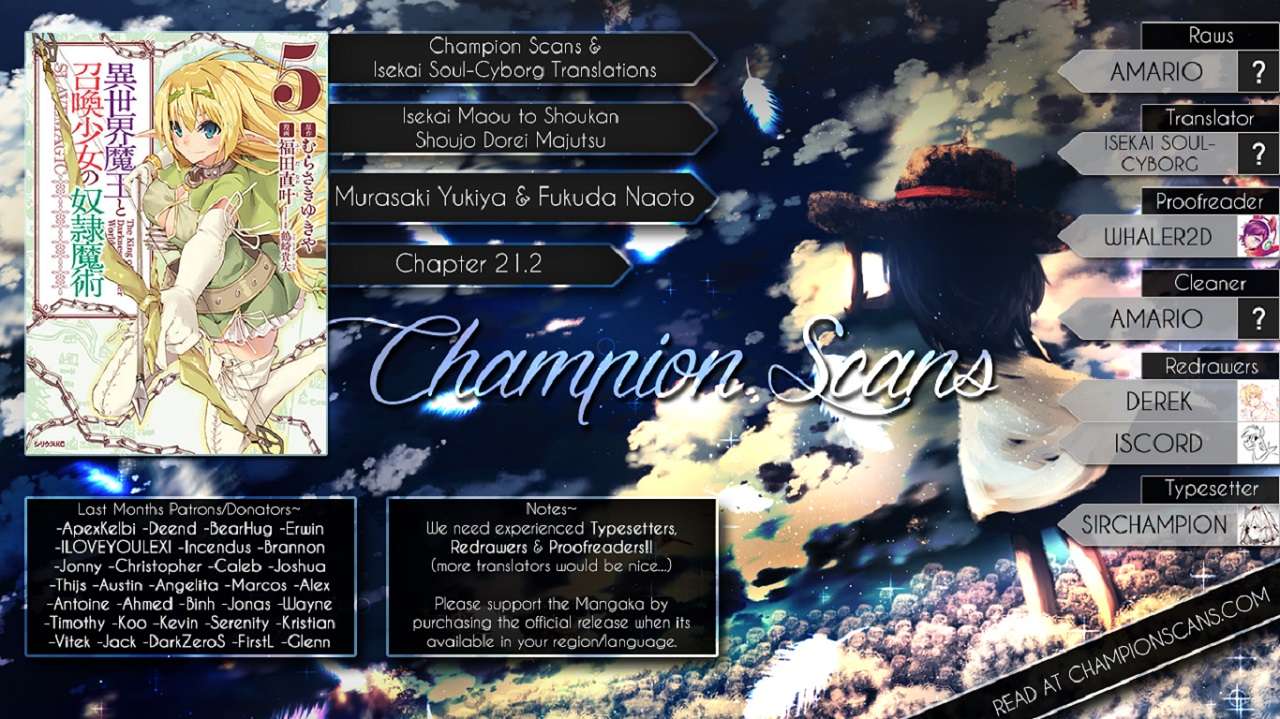Isekai Maou to Shoukan Shoujo no Dorei Majutsu Chapter 21.2 - halaman 2