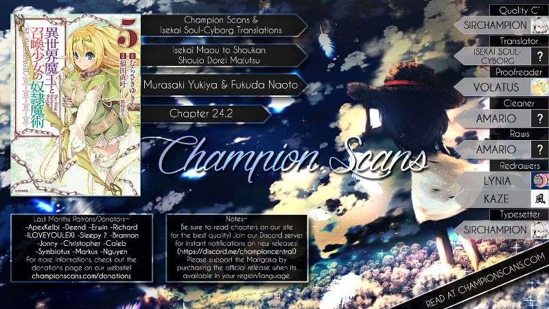 Isekai Maou to Shoukan Shoujo no Dorei Majutsu Chapter 24.2 - halaman 2