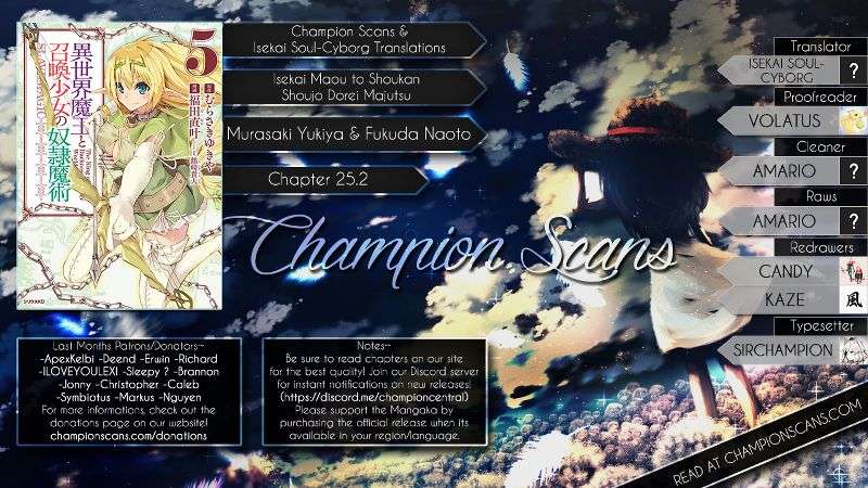 Isekai Maou to Shoukan Shoujo no Dorei Majutsu Chapter 25.2 - halaman 2