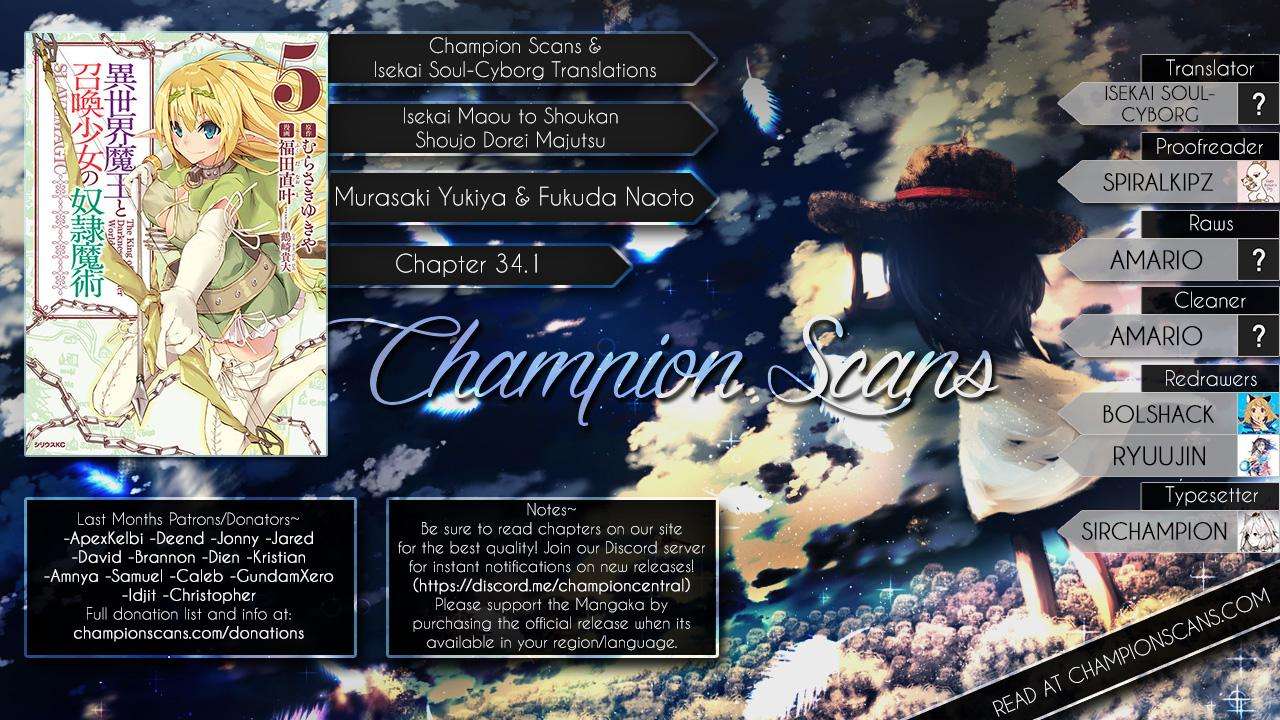 Isekai Maou to Shoukan Shoujo no Dorei Majutsu Chapter 34 - halaman 31