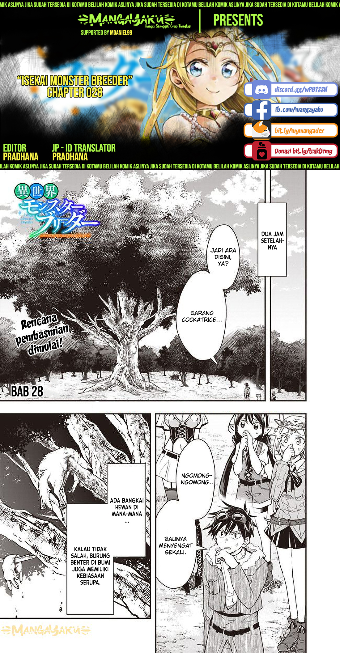 Isekai Monster Breeder: Cheat wa Aru kedo, Nonbiri Ikusei Shiteimasu Chapter 28 - halaman 1