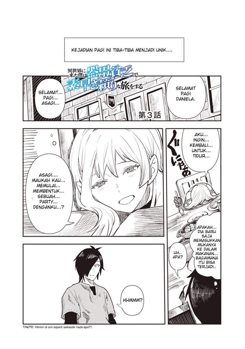 Isekai ni Kita Boku wa Kiyoubinbode Subaya-sa Tayorina Tabi o Suru Chapter 3 - halaman 3