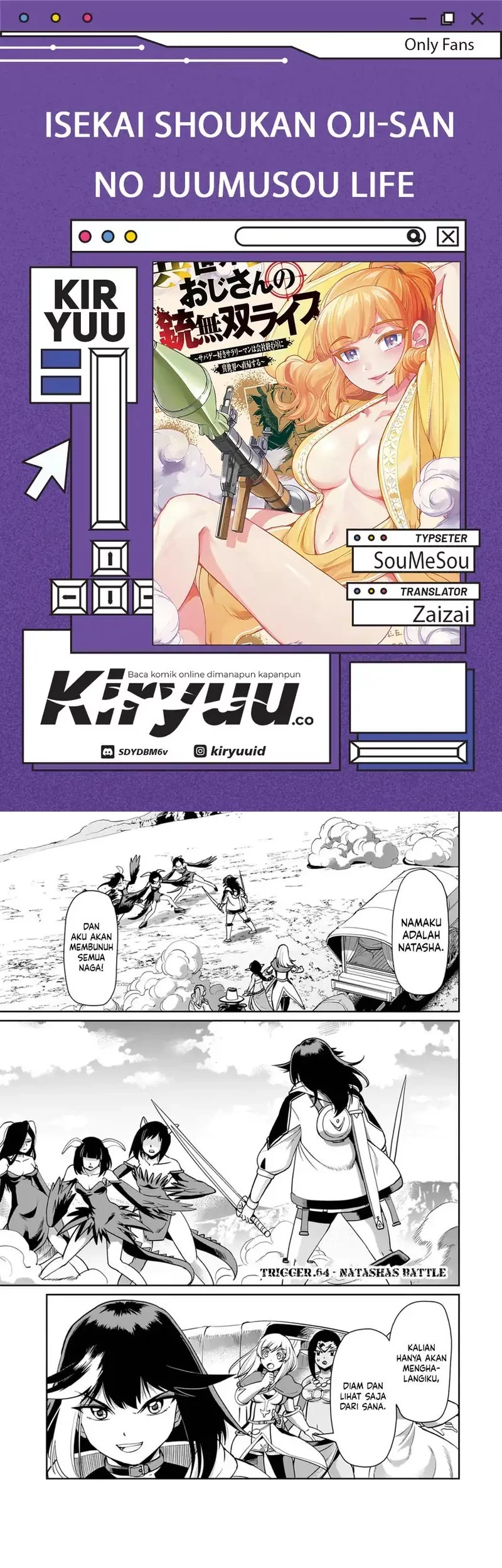 Isekai Shoukan Oji-san no Juumusou Life – Sabage Suki Salaryman wa Kaisha Owari ni Isekai e Chokki suru Chapter 64 - halaman 1